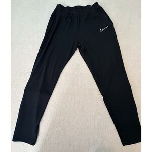 Women's Dri-FIT Academy Football Drill Pants Black White Sweats Joggers
